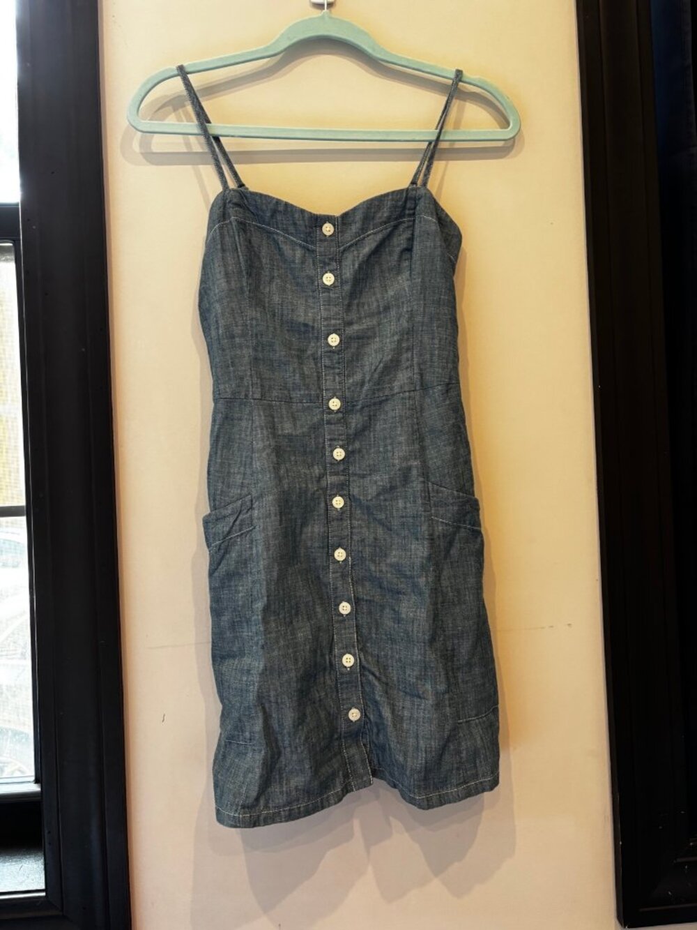 Abercrombie & Fitch Chambray Button Front Sundress, Size XSP